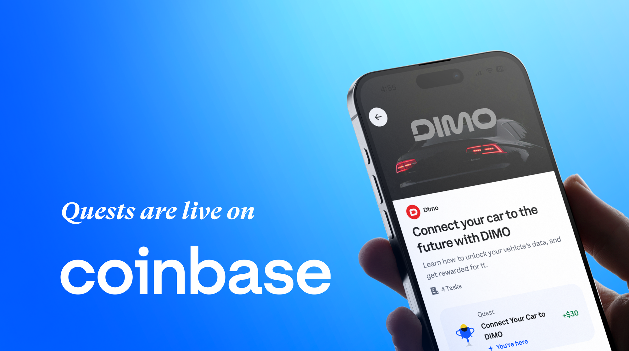 DIMO Now Available on Coinbase Learning Rewards
